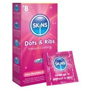 SKINS KONDOMI PIKČASTI & REBRASTI 12 KOS