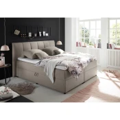 MID.YOU POSTELJA BOXSPRING 180 cm  x 200 cm , tekstil umazano rjava