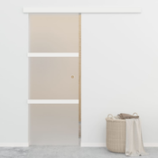 vidaXL Drsna vrata z mehkimi blokadami ESG steklo in aluminij 76x205cm