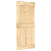Vidaxl Drsna vrata NARVIK Naravna in črna 90 x 210 cm (213,5 cm)