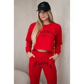 Set with red Atlanta print