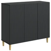 Vidaxl Strani šal Črna 89 x 34,5 x 80 cm Inženirski les