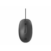 HP 125 Wired Mouse, Ambidekster, USB Tip-A, Crno
