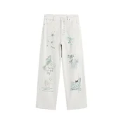 Desigual Kavbojke zelena / bela