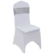 vidaXL 25kom rastezljive trake za stolicu s dijamantnom kopcom srebrne