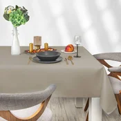 shumee Cozy Home & Living bež prt 140 cm okrogel, klasični prti - eleganten, odporen na vodo in madeže, enostaven za čiščenje