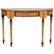 Casa Padrino luxury baroque console natural/brown - Handmade solid wood console table with drawer - Luxury living room furniture in baroque style - Baroque furniture - Baroque furnishings