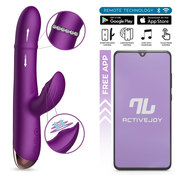 InToYou App Series Sendel Up&Down Beads Ring & Pulsation App Vibrator Purple