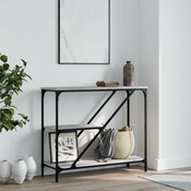 Konzolni stol siva boja hrasta 88,5x30x75 cm konstruirano drvo