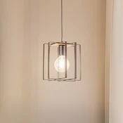 Luminex Visoka svetilka Fiete, črna, 22 x 22 cm, z enim žarilom - Dnevna soba/jedilnica - črna, svetlo lesena - Kovina
