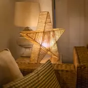 Božična stoječa svetilka rjava 60 cm, vključno z LED, IP54, polnilna - Sisine