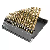 Svrdla za metal HSS-TiN set 1,0 - 10,0 mm, 19 kom 57H199