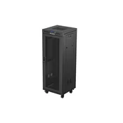 slomart 19 Rack omarica 32U, 600x600 mm, perforirana vrata LCD, črna