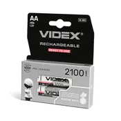 shumee 2 kosa AA nikelj-metalhidridne baterije Videx komplet 1,2 V 2100 mAh HR6