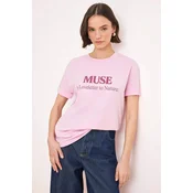 Trendyol Milla Ženska majica TWOSS26TS00190, Roze