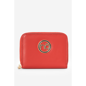 Womens Natural Leather Wallet Small Nobo Red