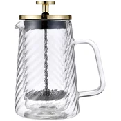 slomart Kavni/čajni lonec s tlačilko, steklo, 0,35 L, KLAUSBERG