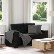 Dvosed črne barve 160x77x82 cm žamet