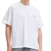 JACK & JONES Majica JORSANREMO azur / rjava / črna / bela