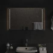 vidaXL LED kopalniško ogledalo 80x50 cm