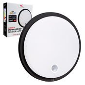 MCN Maclean LED lamp with motion sensor, PIR sensor, black, 10W, IP65, 1000lm, neutral color, MCE525 B