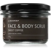 Almara Soap Face & Body Scrub sladkorni piling za telo in obraz z vonjem Sweet Coffee 110 g