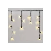 Premium LED povezovalna veriga črna – ledene sveče, 3 m, zunanja, topla bela