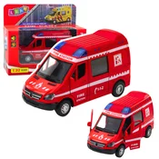 slomart Gasilsko vozilo, kovinsko, LEAN TOYS, 1:32, lučke, zvok