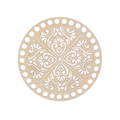 AtmoWood Lesen pokrov za košaro - folklorna mandala Izberite različico: 21 cm