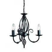 Elstead ART3-BLACK - Luster na lancu ARTISAN 3xE14/60W/230V