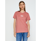 Womens Pink T-Shirt Diesel Sily - Women