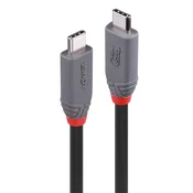 LINDY USB kabel 4, C - C, 240W, 40Gbps, M/M 0,8 m, crni 36956