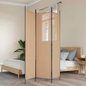 3-panelni pregradni zid Bež 150 x 200 cm Tkanina