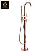 Kranig Kraanwerk Stoječa kopalna pipa | Elegantna kopalnica | Upogibanje | RoseGold | Brušeno jeklo iz nerjavečega jekla | Črno zlato, (21670209)