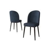 Hanah Home set trpezarijskih stolica Aste 4 kom, antracit tkanina Babyface, braon metalne noge