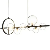 Duringo - LED viseča svetilka 90 cm 18 W črna + prozorna