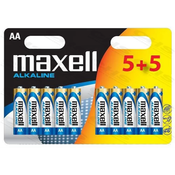 Maxell baterija AA (LR6), alkalna (10 kos)