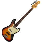 SX SJB62/5 3-Tone Sunburst 5 strunska bas kitara (Kot novo)