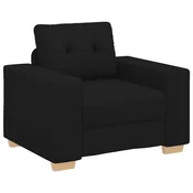 Vidaxl Kavč s foteljem črne barve 100x78x80 cm blago