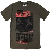 Sex Pistols Photo Collage (Stone Wash) Green M Majica