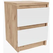 shumee Nočna omarica z 2 predaloma, komoda, nočna omarica Craft+White
