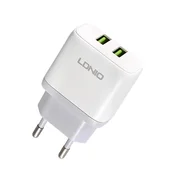 Kućni punjač LDNIO A2221 2xUSB/ 12W beli