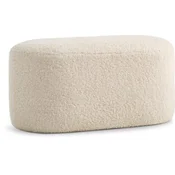 Tabure OREBO 84x45 prljavo bela teddy tkanina