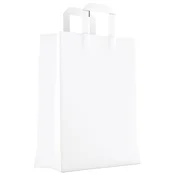 Vrećice ukrasne natron 32x43x15cm ravna ručka pk50 duga bijele