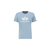 ALPHA INDUSTRIES Majica Basic Logo nebeško modra