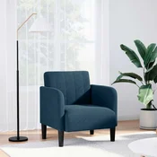 vidaXL Kavč z nasloni za roke moder 54 cm žamet