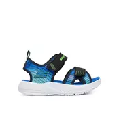 SKECHERS Otvorene cipele MICROSPEC-SPLASH plava / azur / neonsko zelena / crna