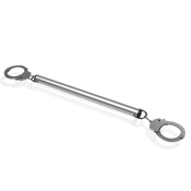 Ouch! Spreader Bar with Hand or Ankle Cuffs Silver