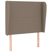 Vidaxl Vzglavje z ušesi taupe 83x23x118/128 cm blago