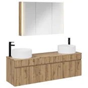 Vidaxl Komplet omaric za kopalnico 4 szt. Artisan hrast Inženirski les